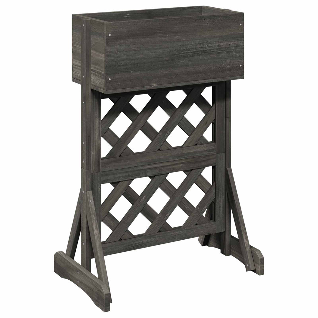 Vertikal have trellis Grå 48 x 30 x 70,5 cm Massivt Fyrretræ