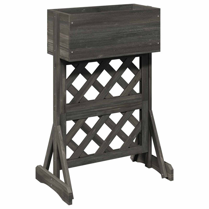 Vertikal have trellis Grå 48 x 30 x 70,5 cm Massivt Fyrretræ