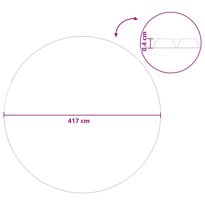Solbadekar Dække Tung Kvalitet Ø 417 cm 200 μm Rund PE Blå