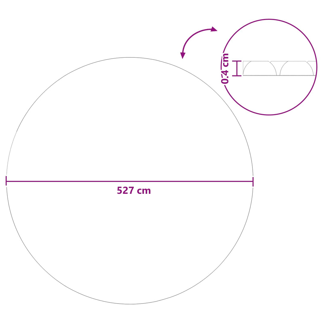 Solbadekar Dække Tung Kvalitet Ø 527 cm 200 μm Rund PE Blå