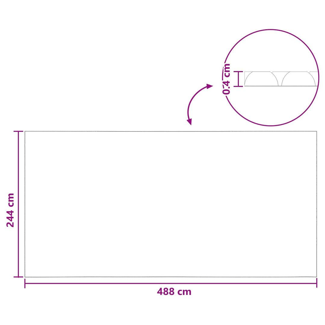 Solbadekar Dække Tung Kvalitet 488 x 244 cm 200 μm Firkantet PE