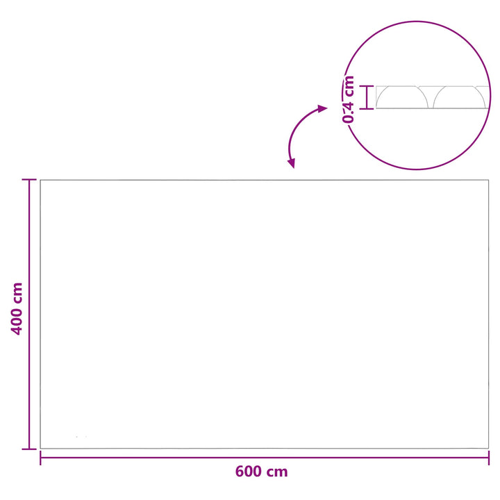Solbadekar Dække Tung Kvalitet 600 x 400 cm 200 μm Firkantet PE