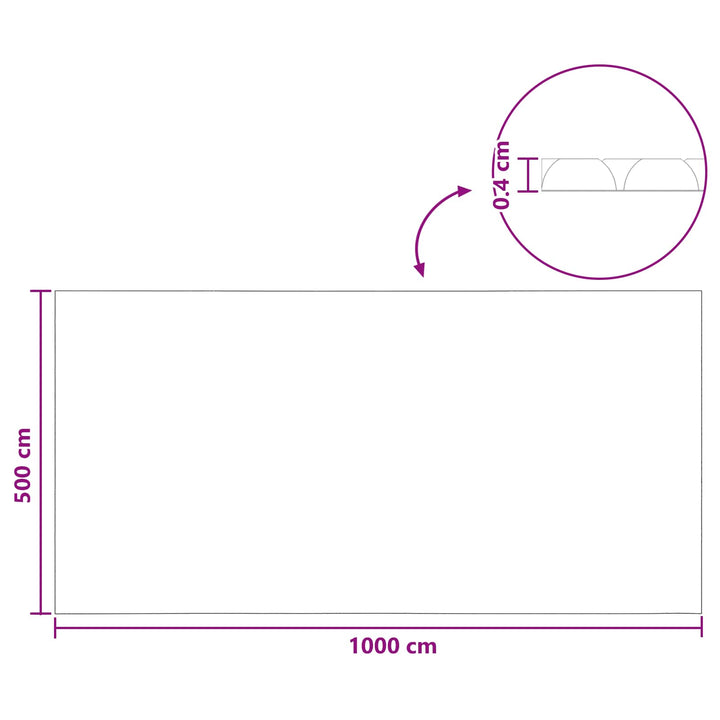 Solbadekar Dække Tung Kvalitet 1000 x 500 cm 200 μm Firkantet