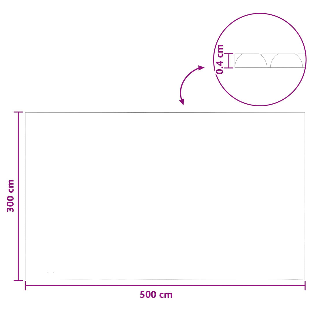 Solar Pool Cover Ekstra Tung 500 x 300 cm 400 μm Firkantet PE