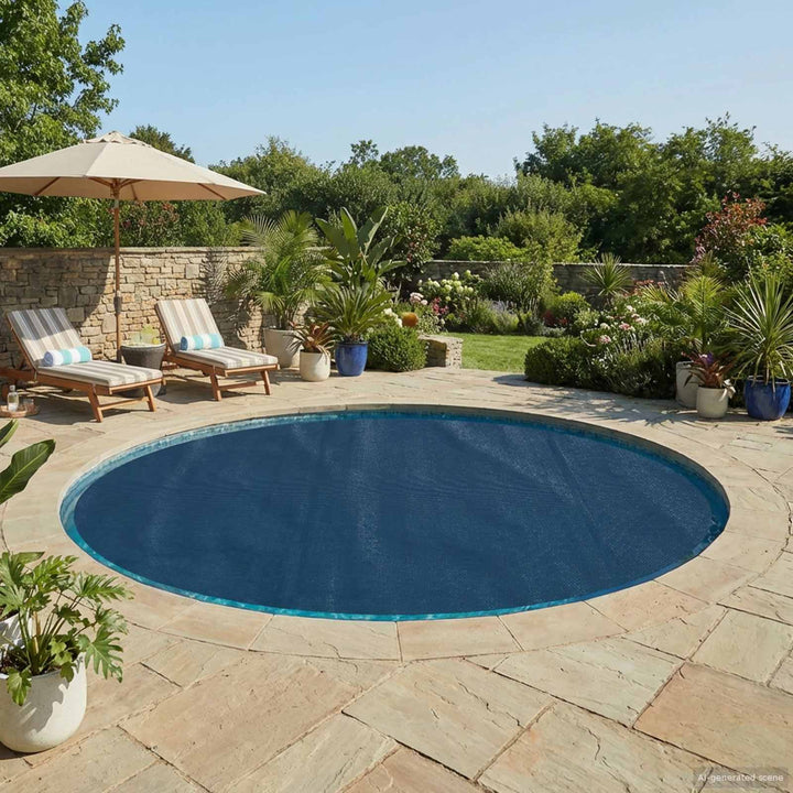 Solar Pool Cover Ekstra Tung Ø 250 cm 400 μm Rund PE