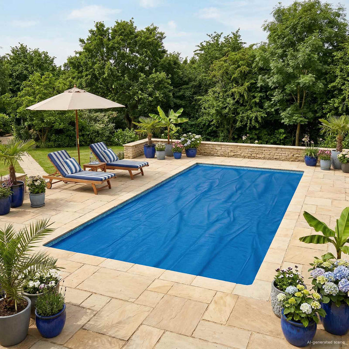 Solar Pool Cover Ekstra Tung 732 x 366 cm 400 μm Firkantet PE