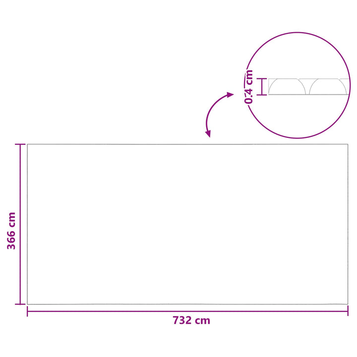 Solar Pool Cover Ekstra Tung 732 x 366 cm 400 μm Firkantet PE