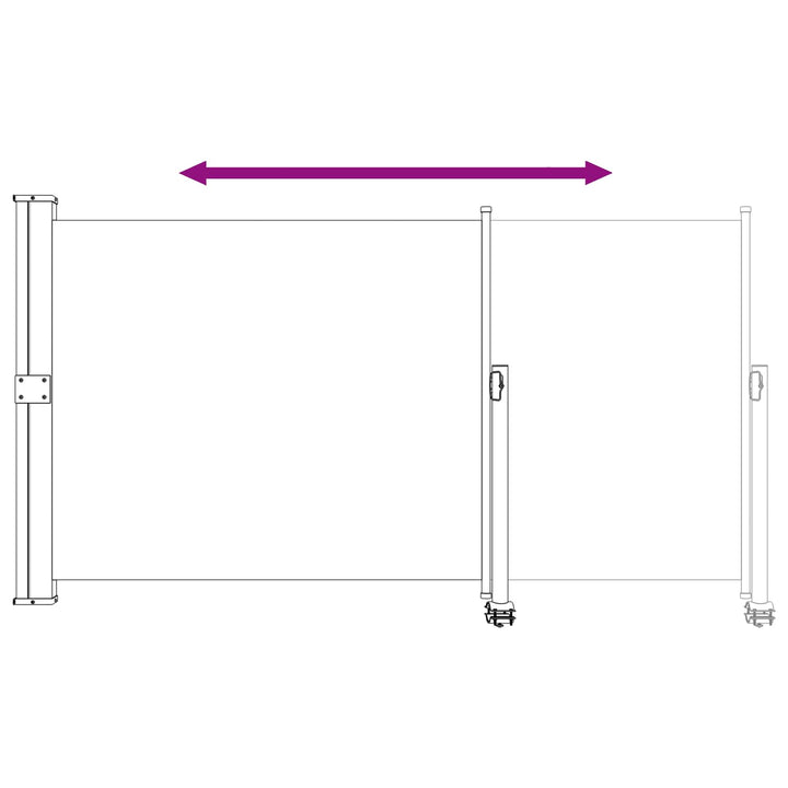 Side Markise 160 x 300 cm Rektangulær Antracit