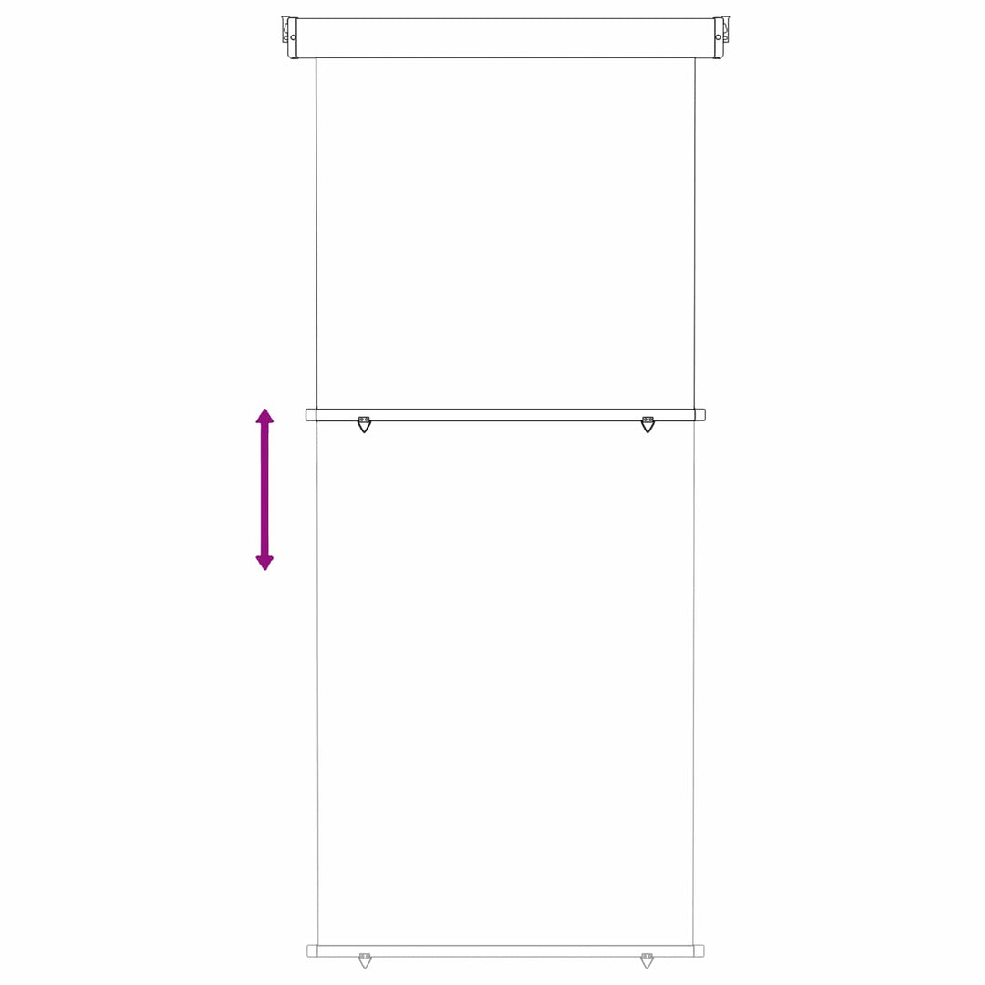 Balkon Sideskærm 60 x 250 cm 100% polyester jern stål Antracit