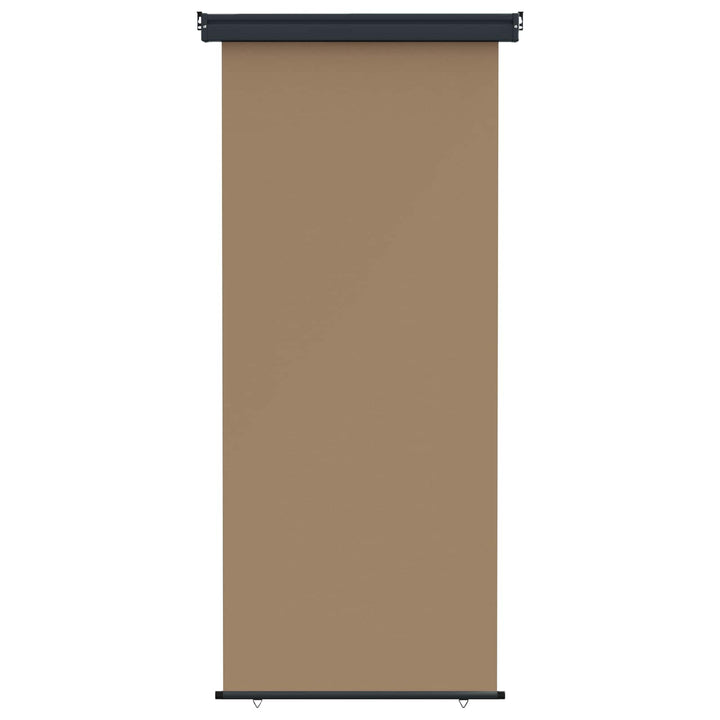 Balkon Sideskærm 80 x 250 cm 100% polyester jern stål Gråbrun
