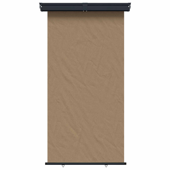Balkon Sideskærm 140 x 250 cm 100% polyester jern stål Gråbrun