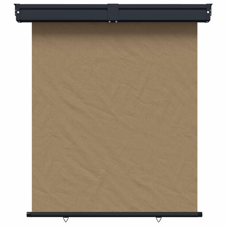 Balkon Sideskærm 140 x 250 cm 100% polyester jern stål Gråbrun
