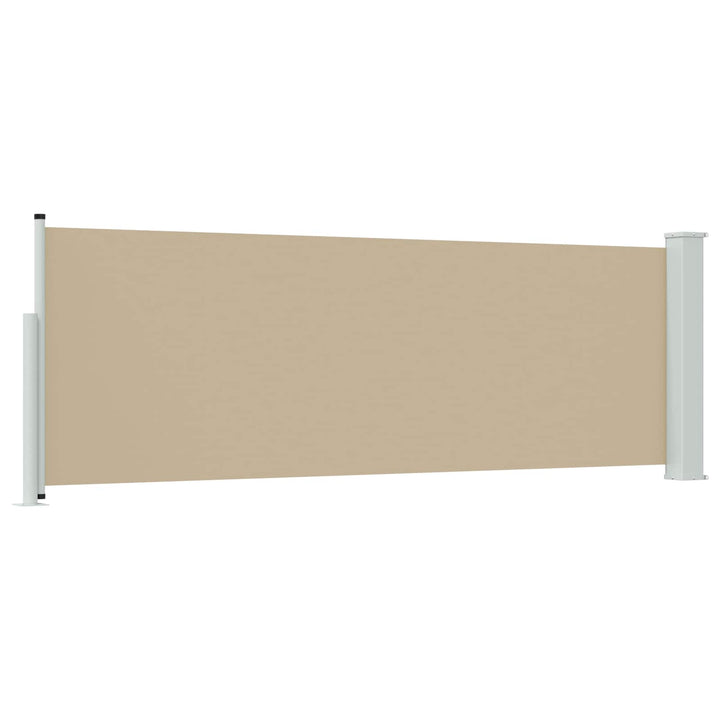 Udtrækkeligt side-markise Beige 300 x 100 cm Polyester