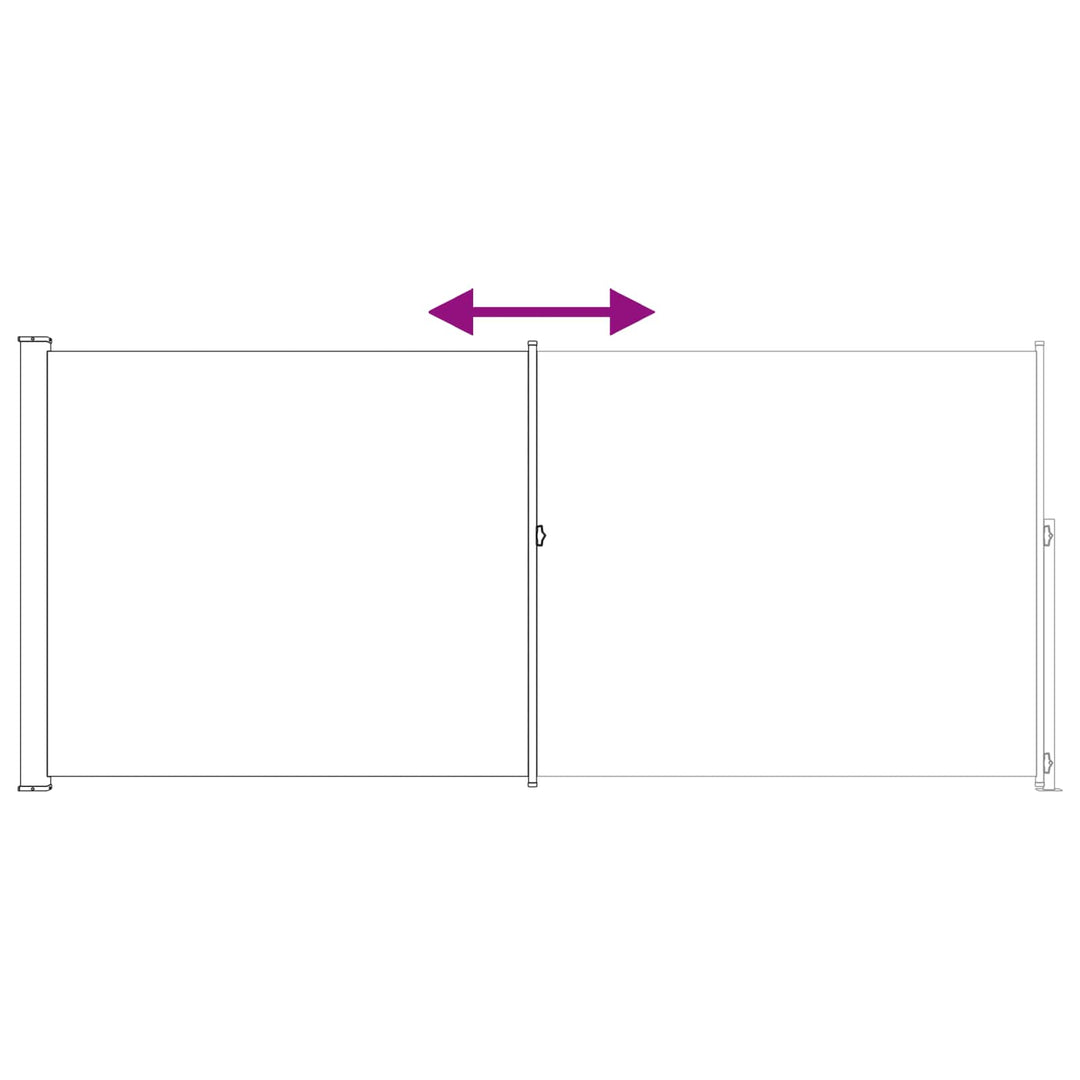 Udtrækkeligt side-markise Rektangulær 180 x 300 cm Polyester