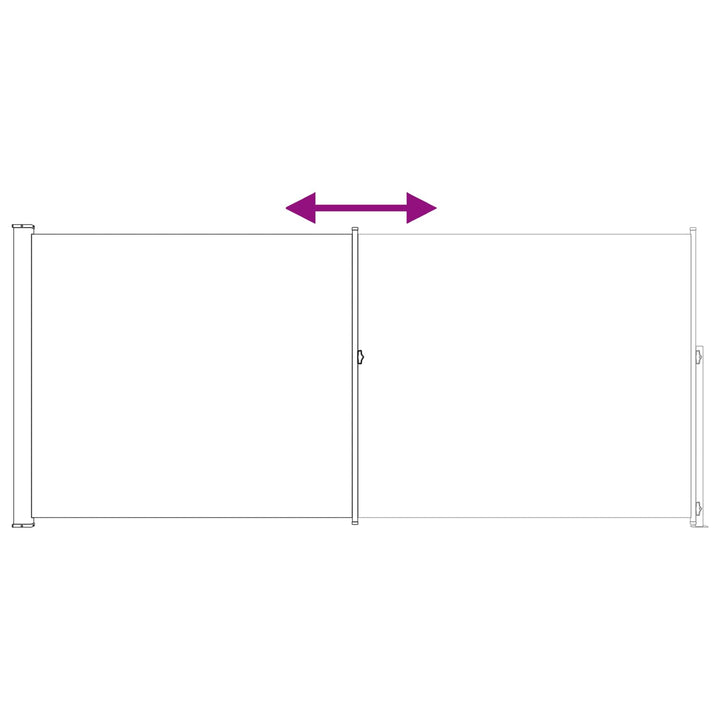 Udtrækkeligt side-markise Rektangulær 180 x 300 cm Polyester