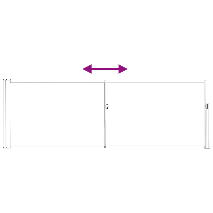 Udtrækkeligt side-markise Rektangulær 500 x 100 cm Polyester