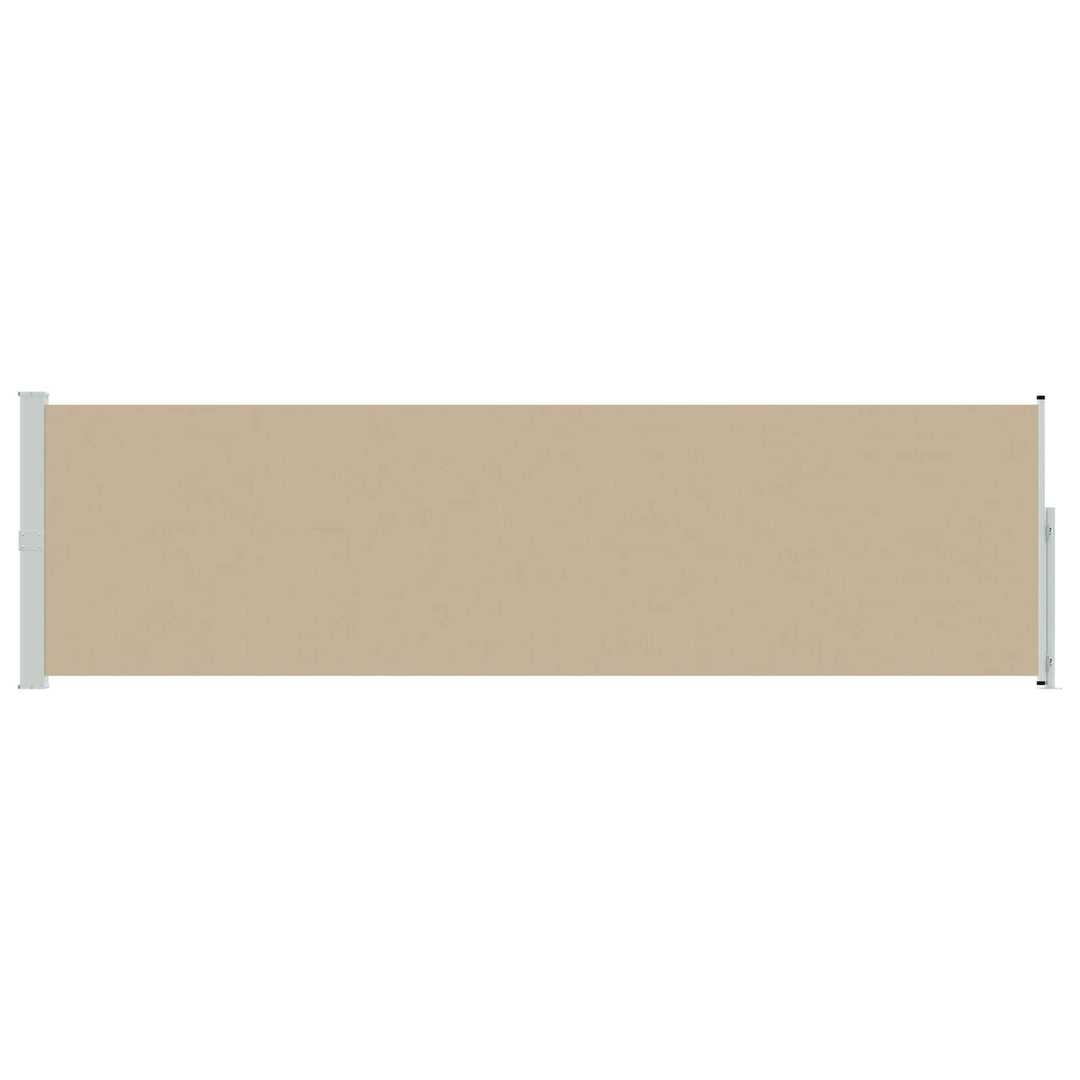 Udtrækkeligt side-markise Beige 500 x 140 cm Polyester