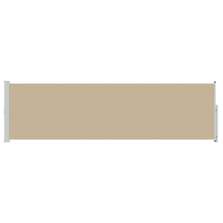 Udtrækkeligt side-markise Beige 500 x 140 cm Polyester