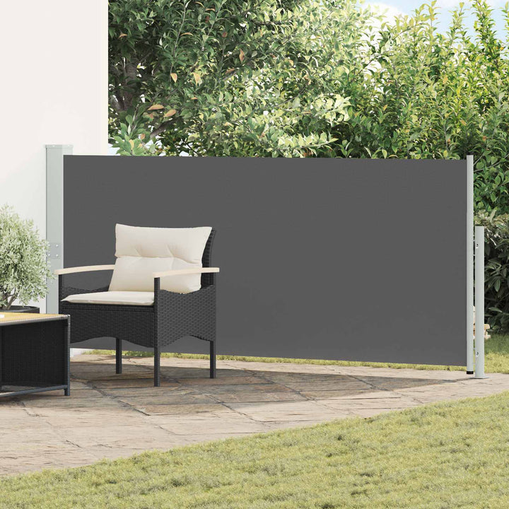 Udtrækkeligt side-markise Antracit 500 x 140 cm Polyester