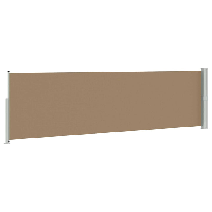 Udtrækkeligt side-markise Gråbrun 600 x 117 cm Polyester