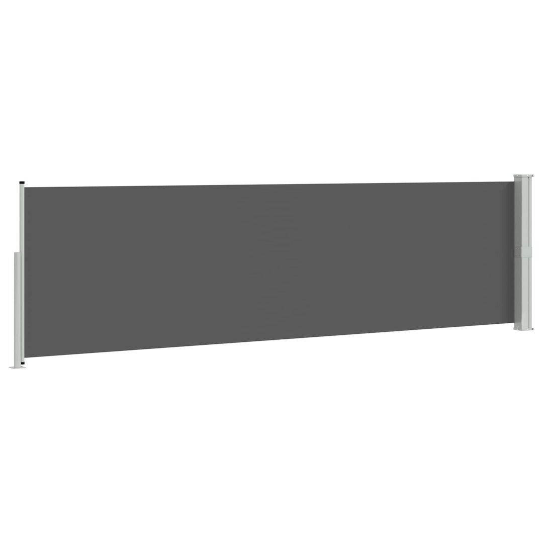 Udtrækkeligt side-markise 117 x 600 cm Polyester Rektangulær