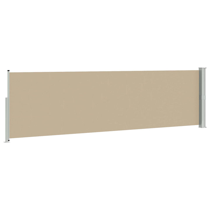 Udtrækkeligt side-markise Beige 600 x 160 cm Polyester