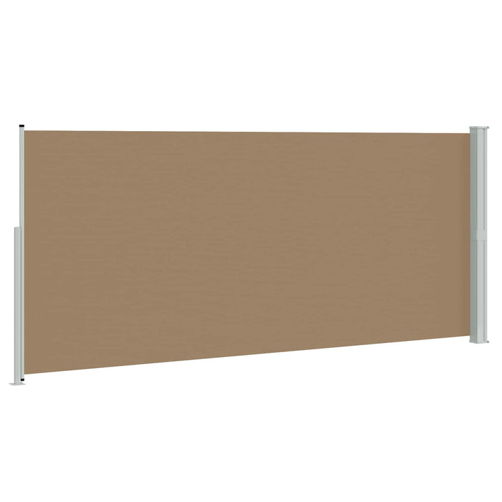 Udtrækkeligt side-markise Gråbrun 600 x 180 cm Polyester
