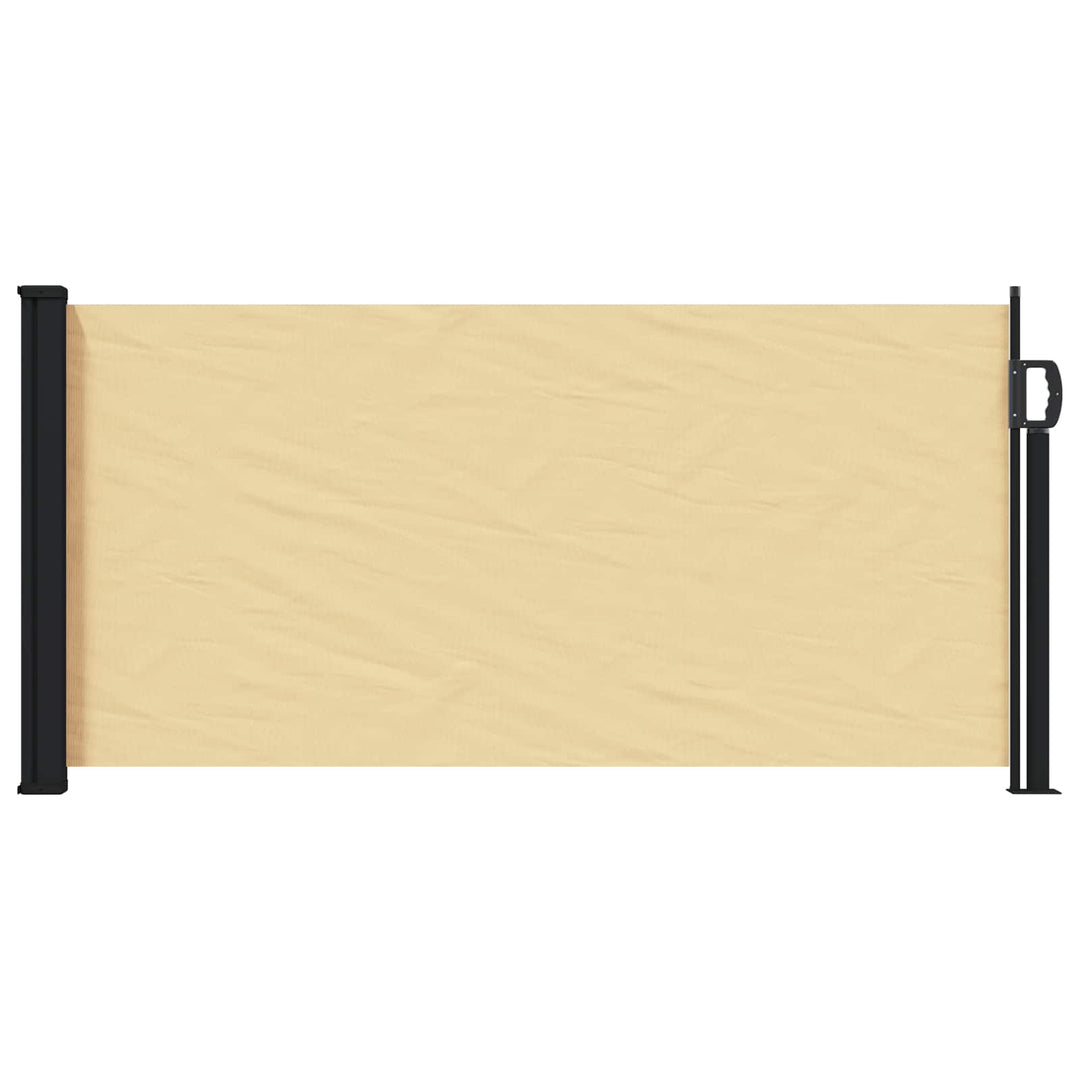 Udtrækkeligt side-markise Sandfarvet 300 x 100 cm Polyester