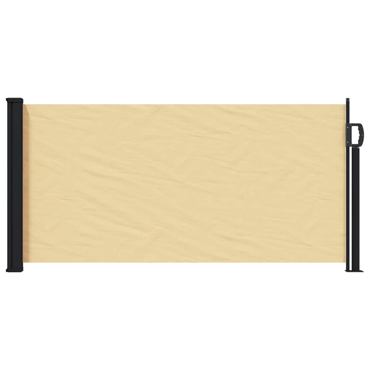 Udtrækkeligt side-markise Sandfarvet 300 x 100 cm Polyester