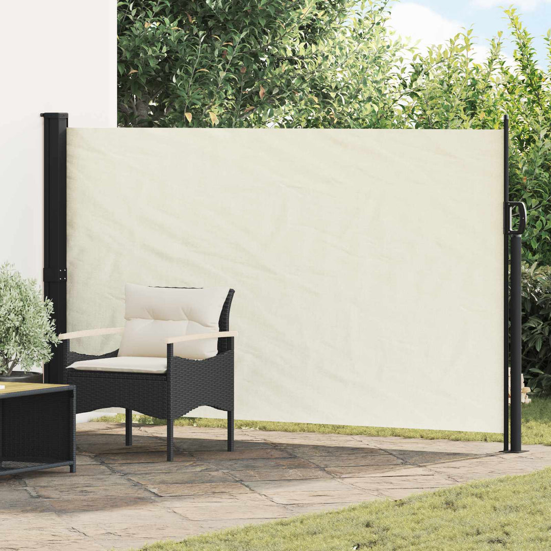 Udtrækkeligt side-markise Cremefarvet 300 x 170 cm Polyester