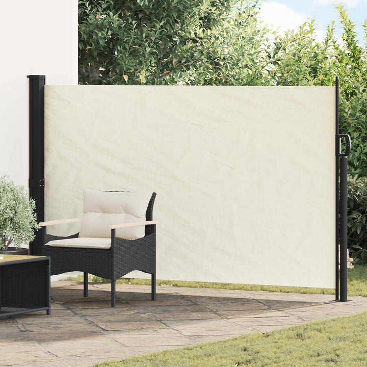Udtrækkeligt side-markise Cremefarvet 300 x 170 cm Polyester