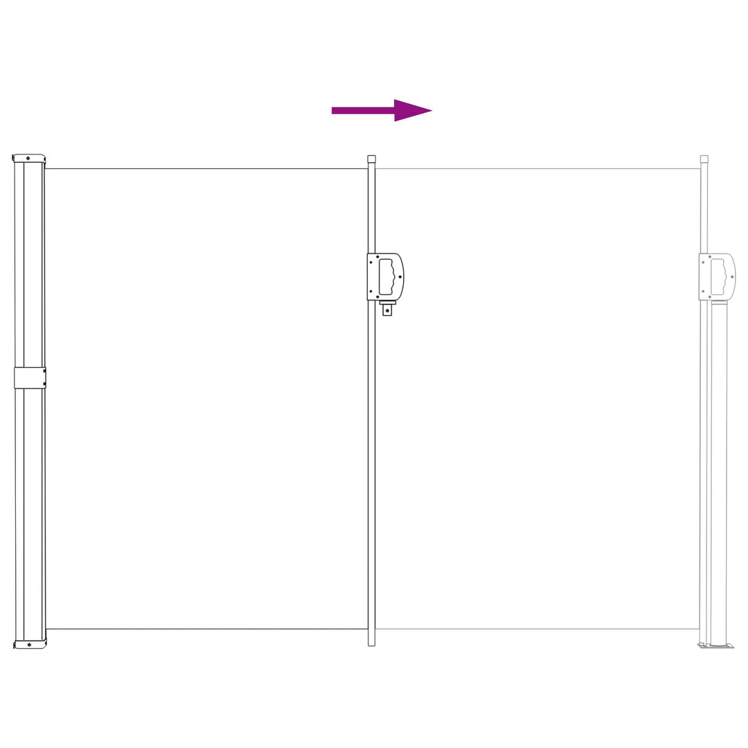 Udtrækkeligt side-markise Cremefarvet 300 x 170 cm Polyester