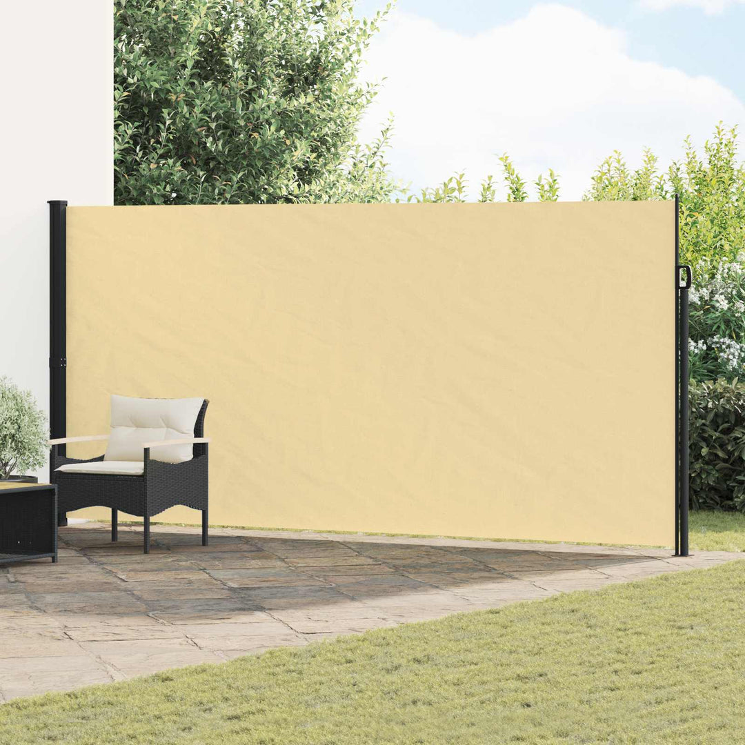 Udtrækkeligt side-markise Sandfarvet 300 x 220 cm Polyester