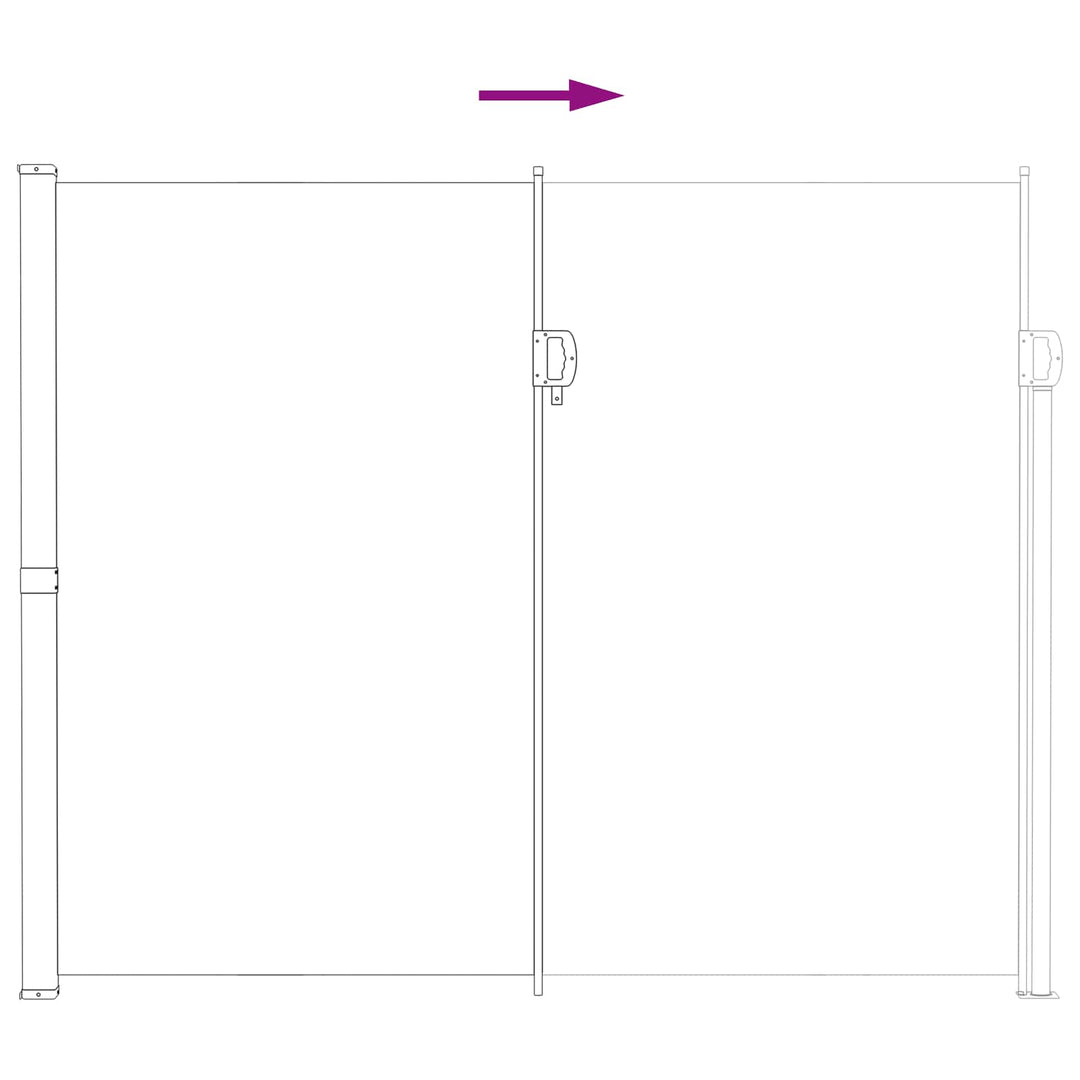 Udtrækkeligt side-markise Sandfarvet 300 x 220 cm Polyester