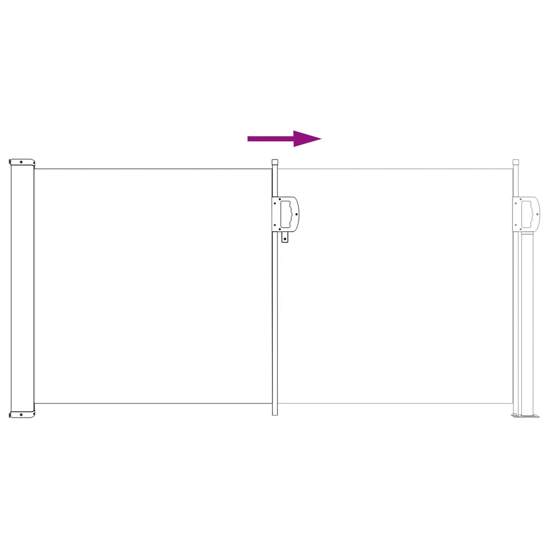 Udtrækkeligt side-markise Sandfarvet 500 x 100 cm Polyester