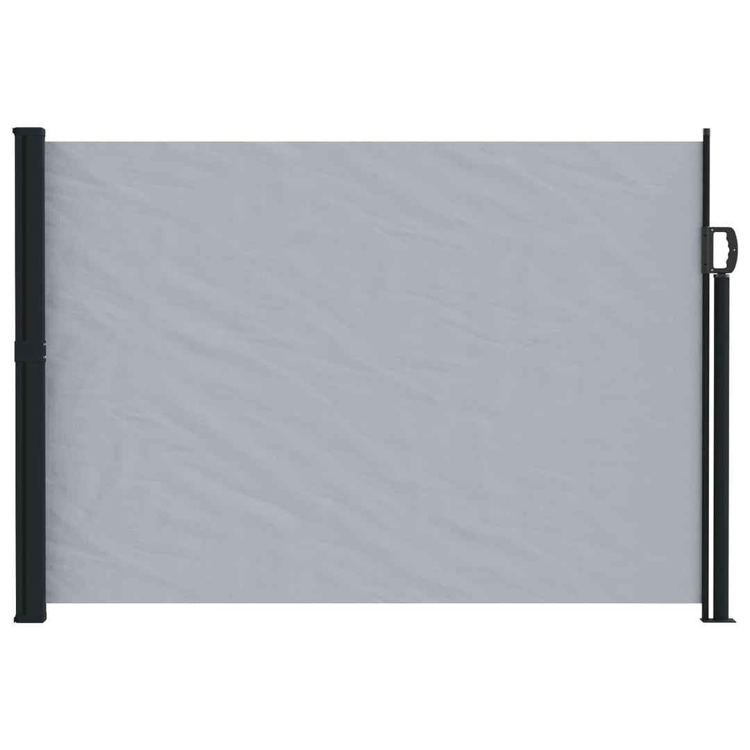 Udtrækkeligt side-markise Grå 500 x 120 cm Polyester