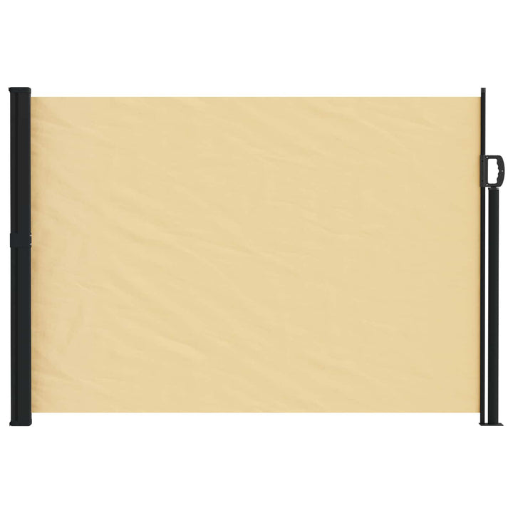 Udtrækkeligt side-markise Sandfarvet 500 x 120 cm Polyester