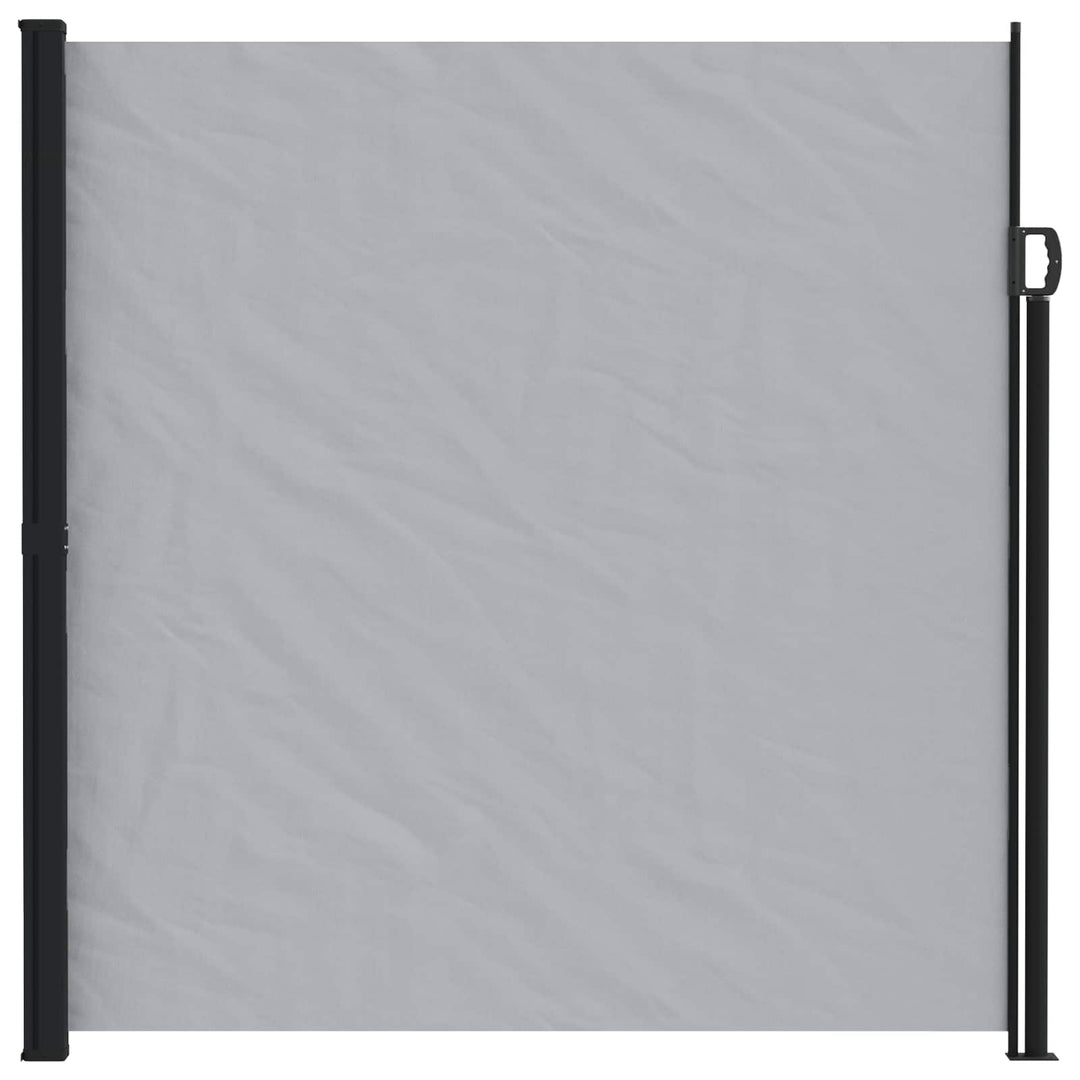 Udtrækkeligt side-markise Grå 500 x 180 cm Polyester