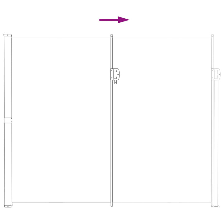 Udtrækkeligt side-markise Grå 500 x 180 cm Polyester