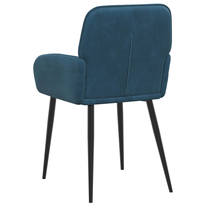 Spisestole 4 pcs Fløjl Blå 57 x 50 x 85 cm