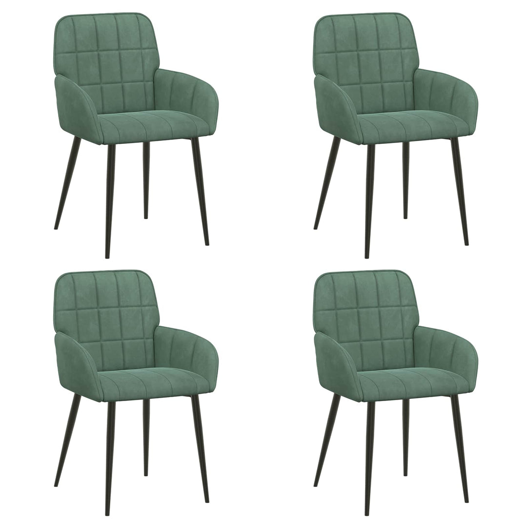 Spisestole 4 pcs Fløjl Havgrøn 57 x 50 x 85 cm