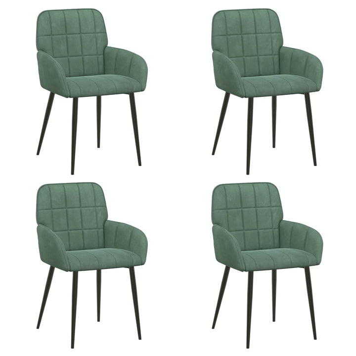 Spisestole 4 pcs Fløjl Havgrøn 57 x 50 x 85 cm