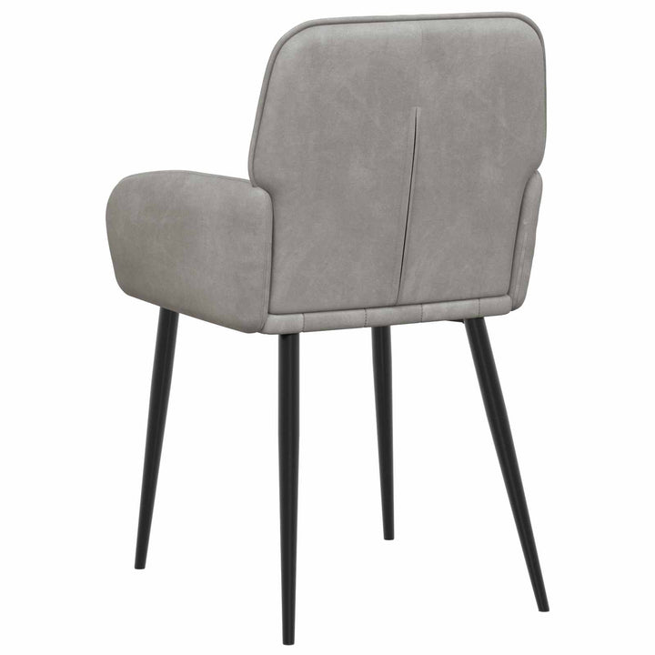 Spisestole 6 pcs Fløjl Lysegrå 57 x 50 x 85 cm