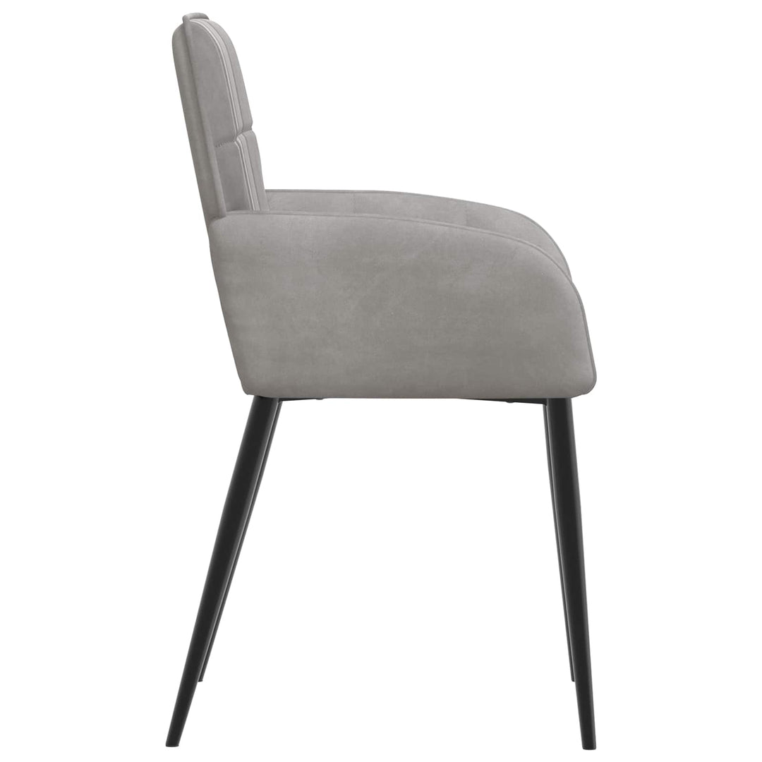 Spisestole 6 pcs Fløjl Lysegrå 57 x 50 x 85 cm