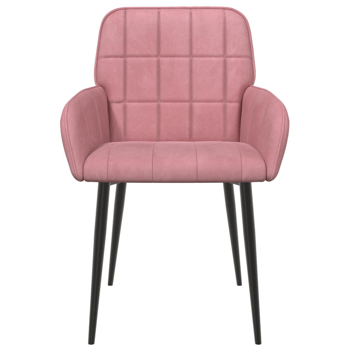 Spisestole 6 pcs Fløjl Lyserød 57 x 50 x 85 cm