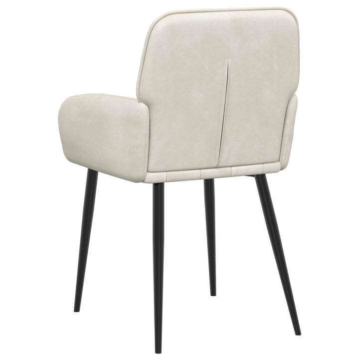 Spisestole 6 pcs Fløjl Cremefarvet 57 x 50 x 85 cm