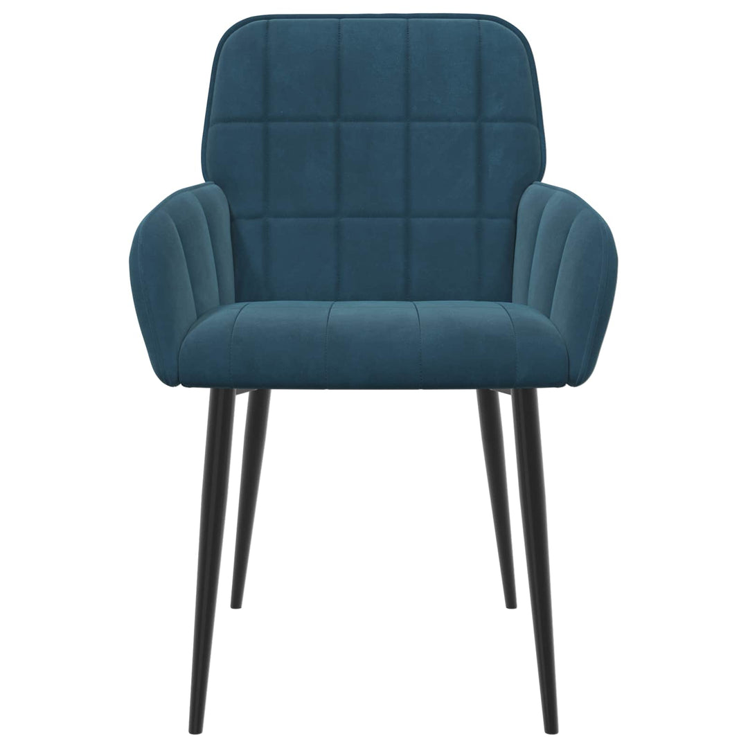 Spisestole 6 pcs Fløjl Blå 57 x 50 x 85 cm