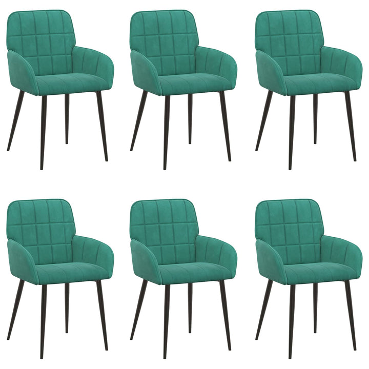 Spisestole 6 pcs Fløjl Turkis 57 x 50 x 85 cm
