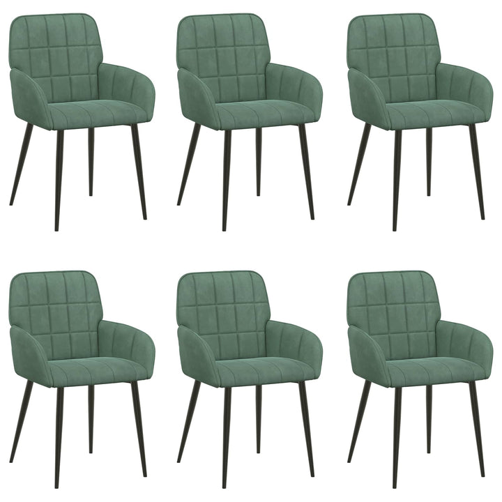 Spisestole 6 pcs Fløjl Havgrøn 57 x 50 x 85 cm