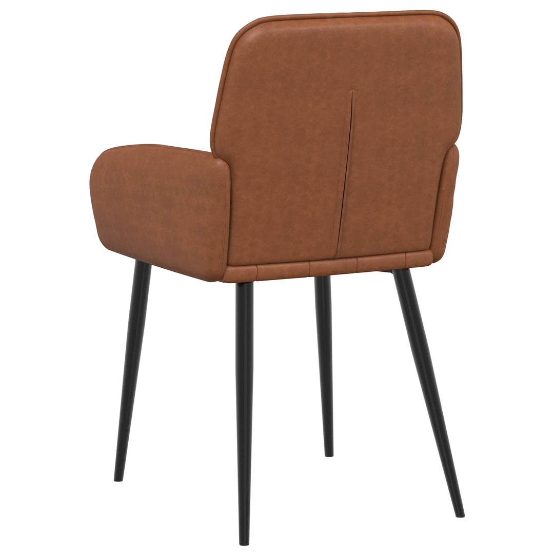 Spisestole 6 pcs Kunstlæder Brun 57 x 50 x 85 cm